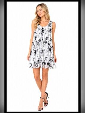CREATIONS CHIFFON A-LINE MINI DRESS. EUC